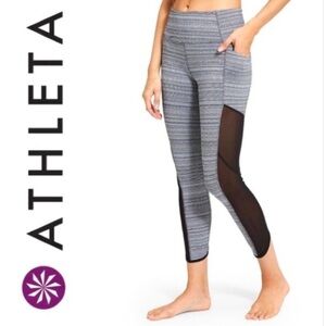 Athleta chaturanga tights with meshed panels E017